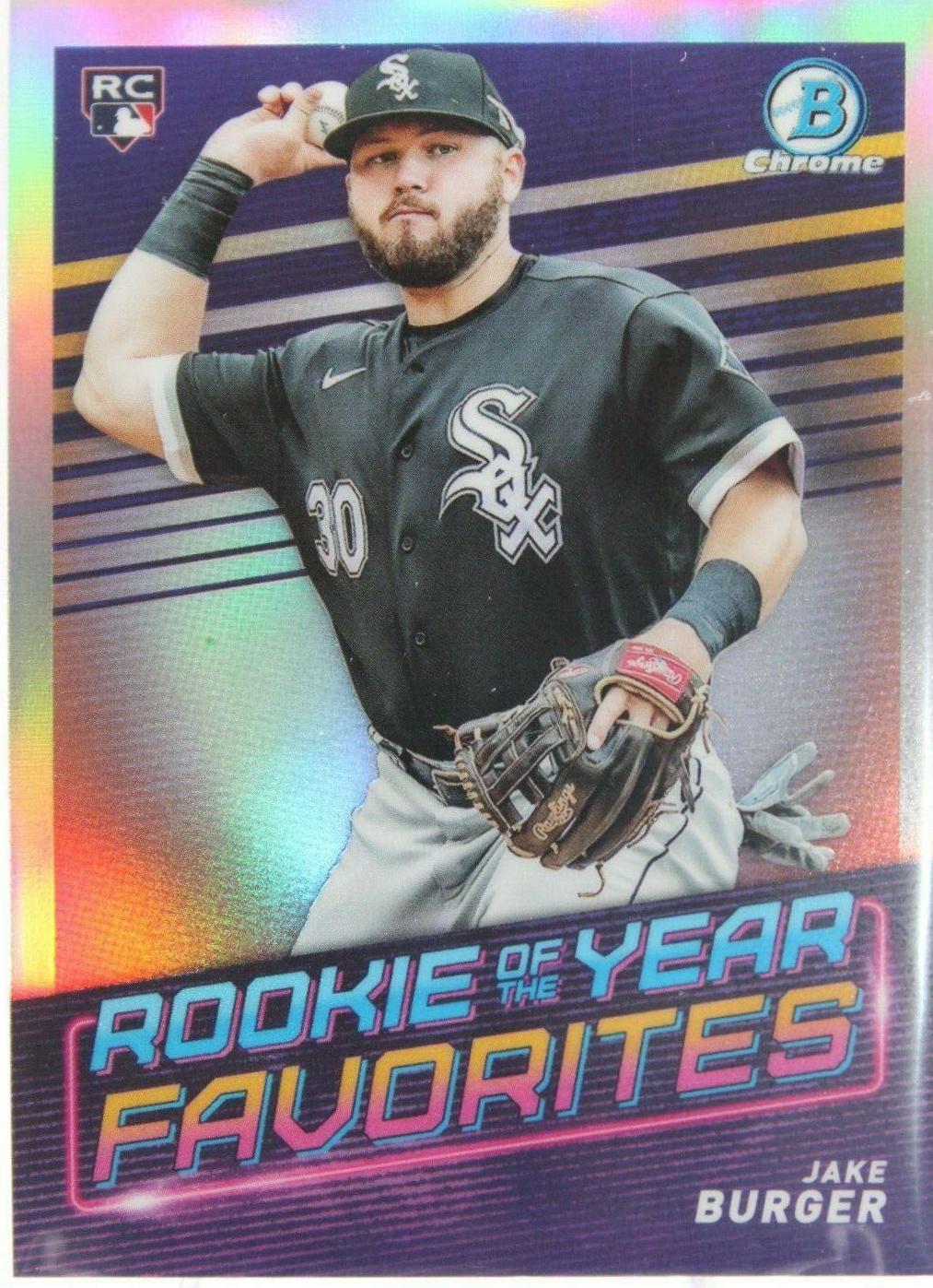 Jake Burger #ROYF-6 Baseball Cards 2022 Bowman Rookie of the Year Favorites