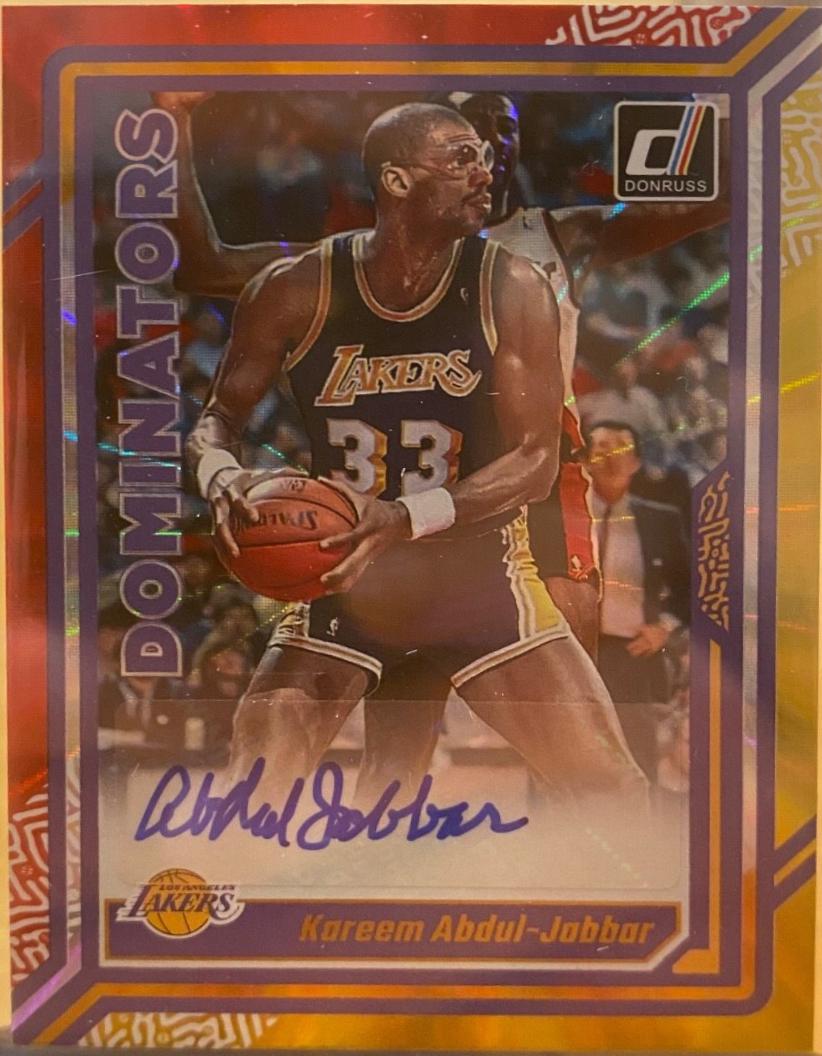 Kareem Abdul-Jabbar #DA-KAJ Basketball Cards 2023 Panini Donruss Dominators Autographs