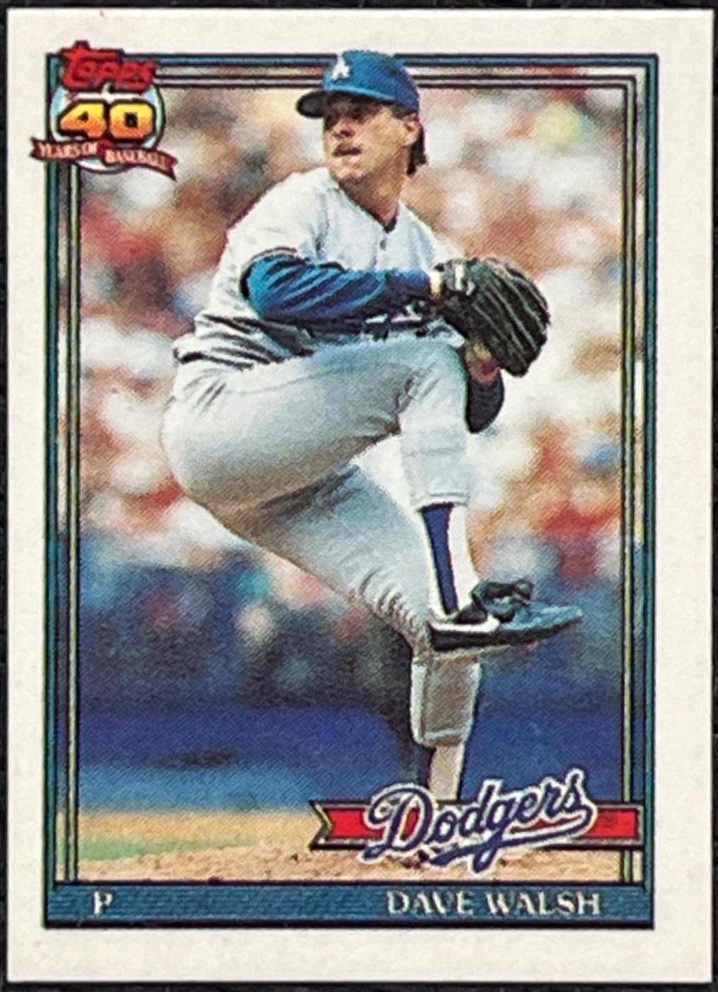 Dave Walsh #367 Baseball Cards 1991 Topps Micro