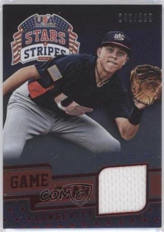 Jacob Blas #43 2015 Panini Stars & Stripes USA Baseball Game Gear Materials