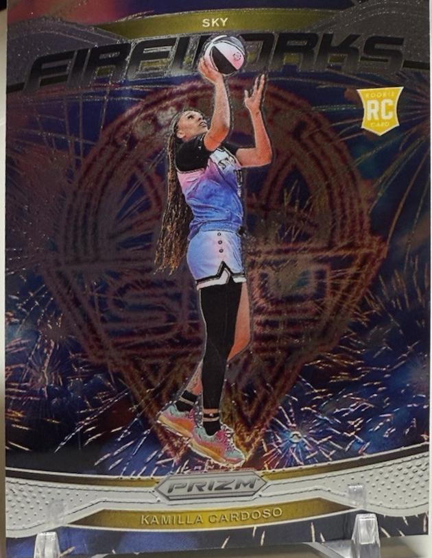 Kamilla Cardoso #4 Basketball Cards 2024 Panini Prizm WNBA Fireworks