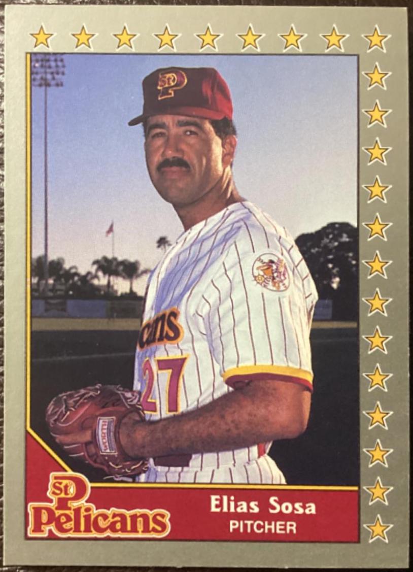 Elias Sosa #8 Baseball Cards 1990 Pacific Senior League