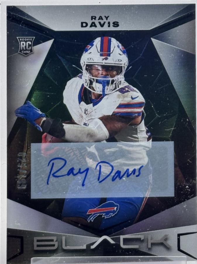Ray Davis #182 Football Cards 2024 Panini Black Rookies Autograph