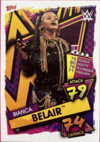 Bianca Belair #18 Wrestling Cards 2021 Topps Slam Attax WWE