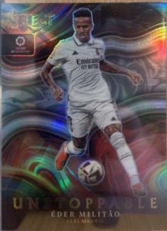 Eder Militao #17 Soccer Cards 2022 Panini Select La Liga Unstoppable