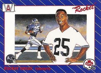 Rocket Ismail #1 Football Cards 1991 All World CFL