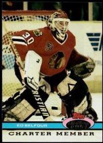 Ed Belfour Hockey Cards 1991 Stadium Club Charter Member