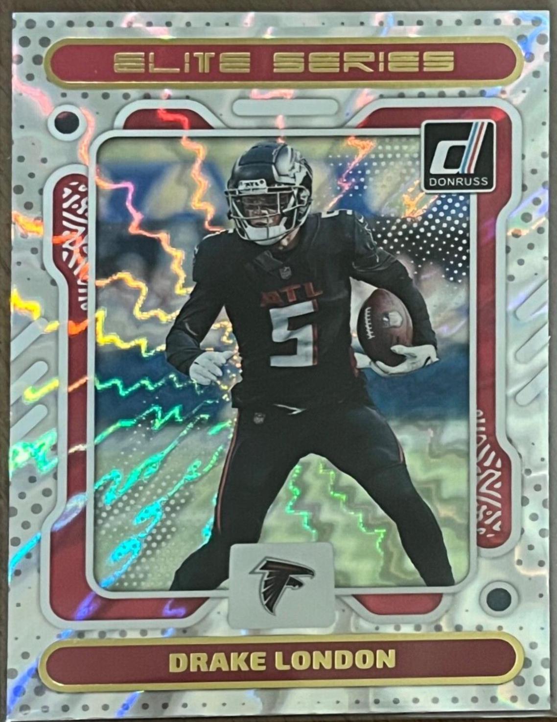 Drake London #ES-30 Football Cards 2023 Panini Donruss The Elite Series
