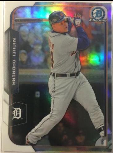 Miguel Cabrera #1 Baseball Cards 2015 Bowman Chrome