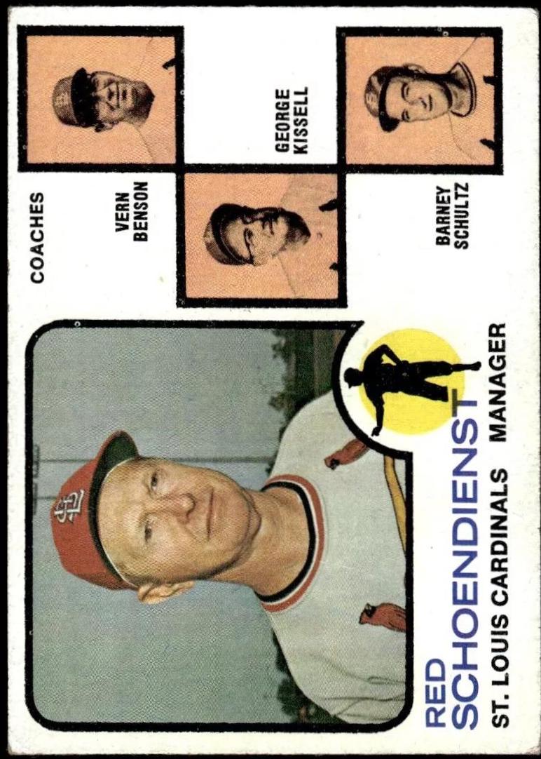 Cardinals Mgr. , Coaches #497 Baseball Cards 1973 Topps
