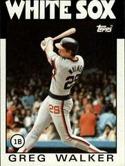 Greg Walker #123 Baseball Cards 1986 Topps Prices