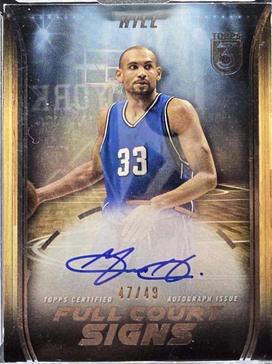 Grant Hill #FCS-GHI Basketball Cards 2023 Topps Three Full Court Signs