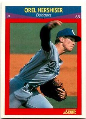 Orel Hershiser #94 Baseball Cards 1990 Score Superstars