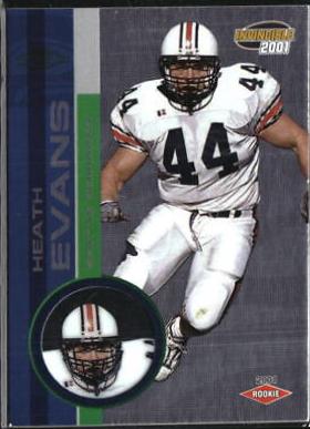Heath Evans #296 2001 Pacific Invincible Football