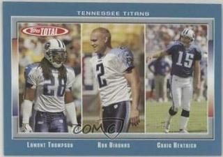 Lamont Thompson, Rob Bironas, Craig Hentrich