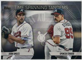 Spencer Strider, John Smoltz #TS-19 Baseball Cards 2023 Topps Update Time Spanning Tandems