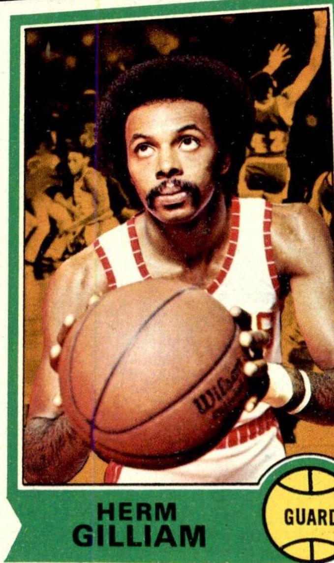 Herm Gilliam #5 Basketball Cards 1974 Topps