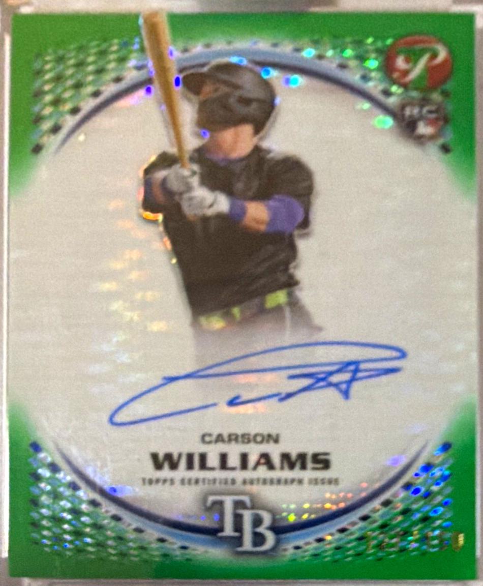 Carson Williams #PA-CW 2026 Topps Pristine Baseball Pristine Autographs