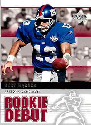 Kurt Warner #2 Football Cards 2005 Upper Deck Rookie Debut
