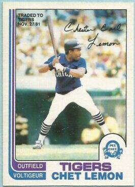 Chet Lemon #13 Baseball Cards 1982 O Pee Chee