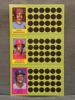 Keith Hernandez, George Hendrick, Jerry Reuss #67, 85, 103