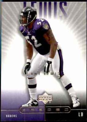 Ray Lewis #8 Football Cards 2002 Upper Deck Graded