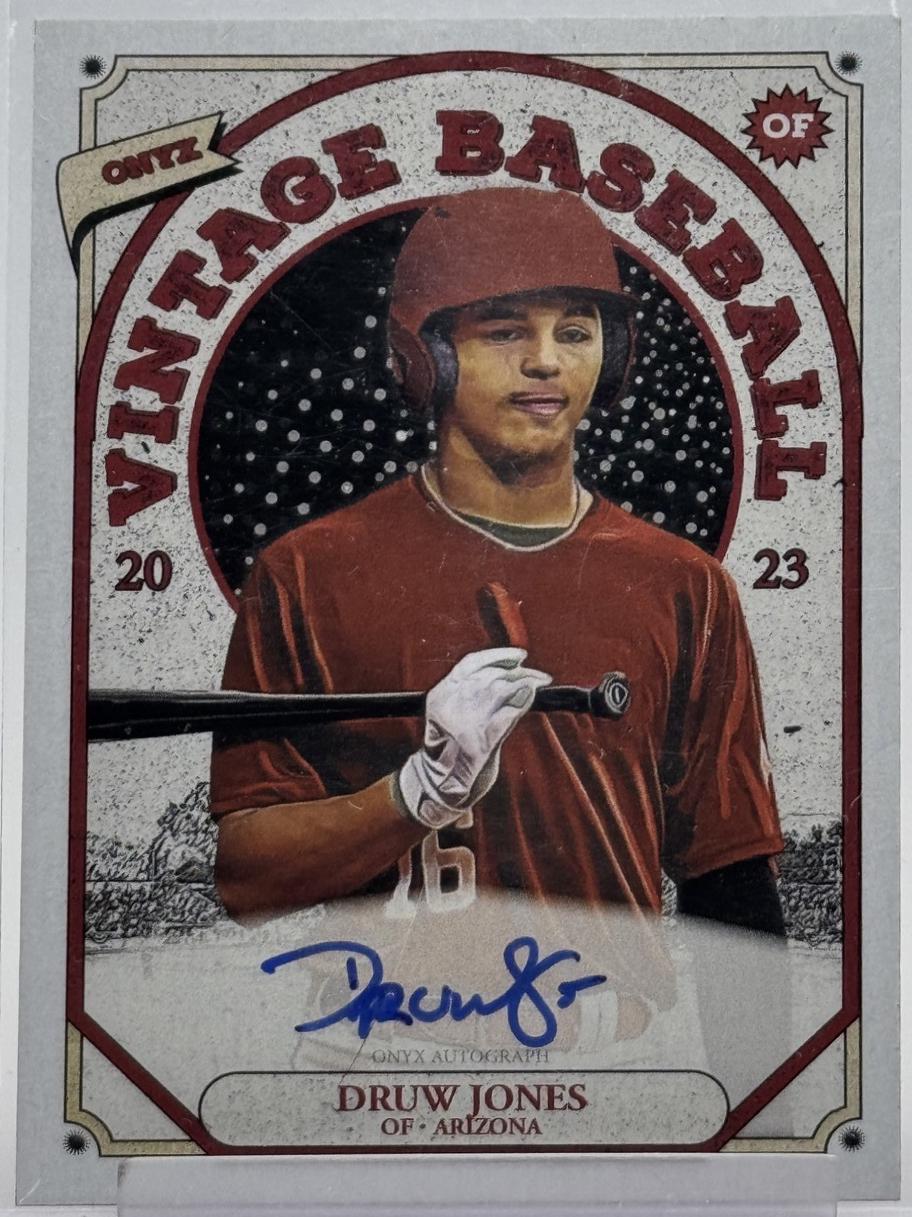 Druw Jones #VADJ 2023 Onyx Vintage Autograph Baseball