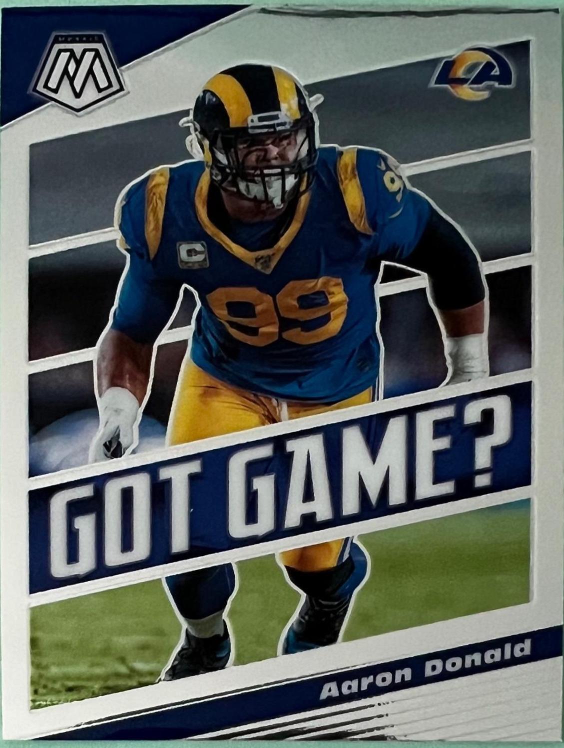 Aaron Donald #GG13 Football Cards 2020 Panini Mosaic Got Game