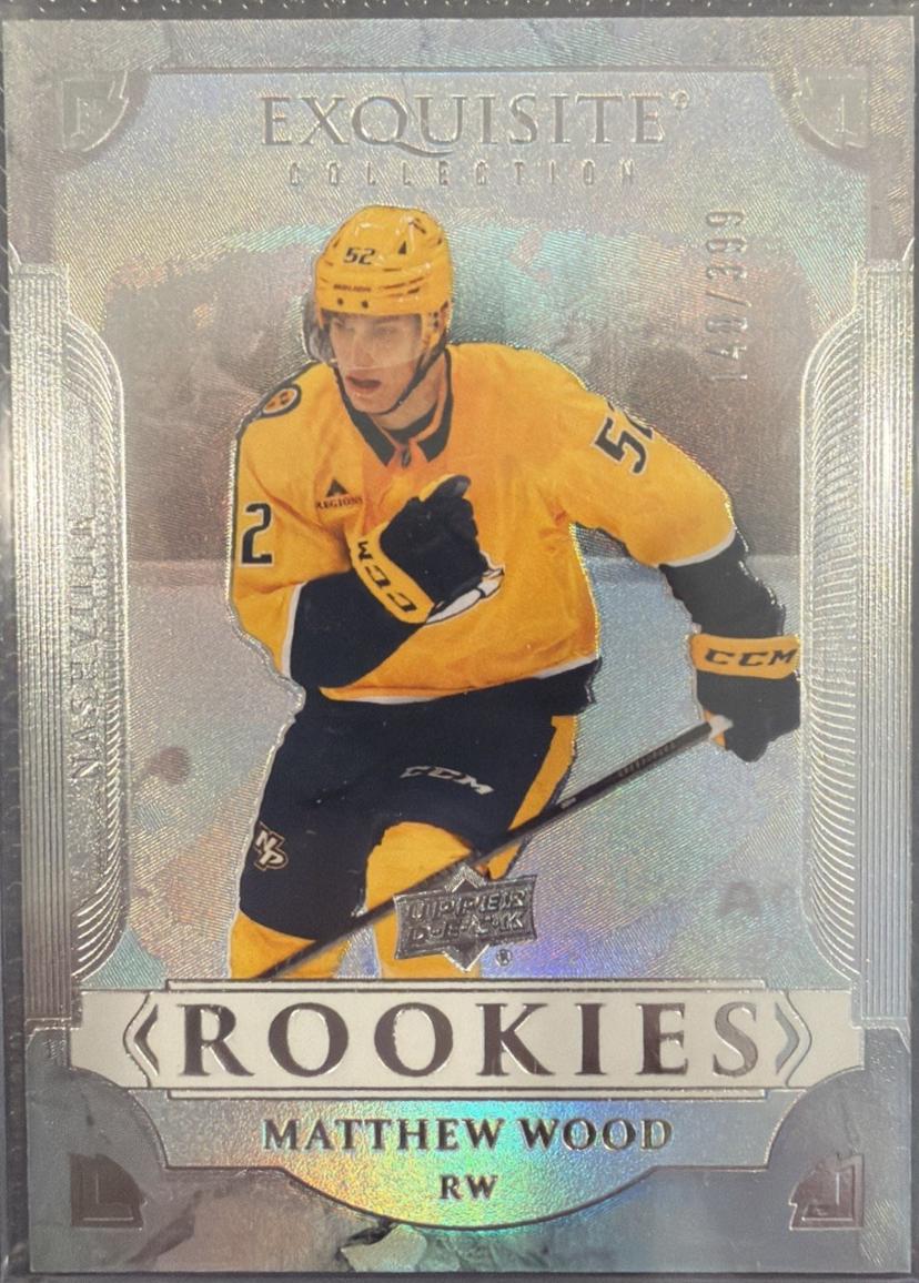 Matthew Wood #R-MW 2025 Upper Deck Black Diamond Exquisite Collection Rookie Hockey