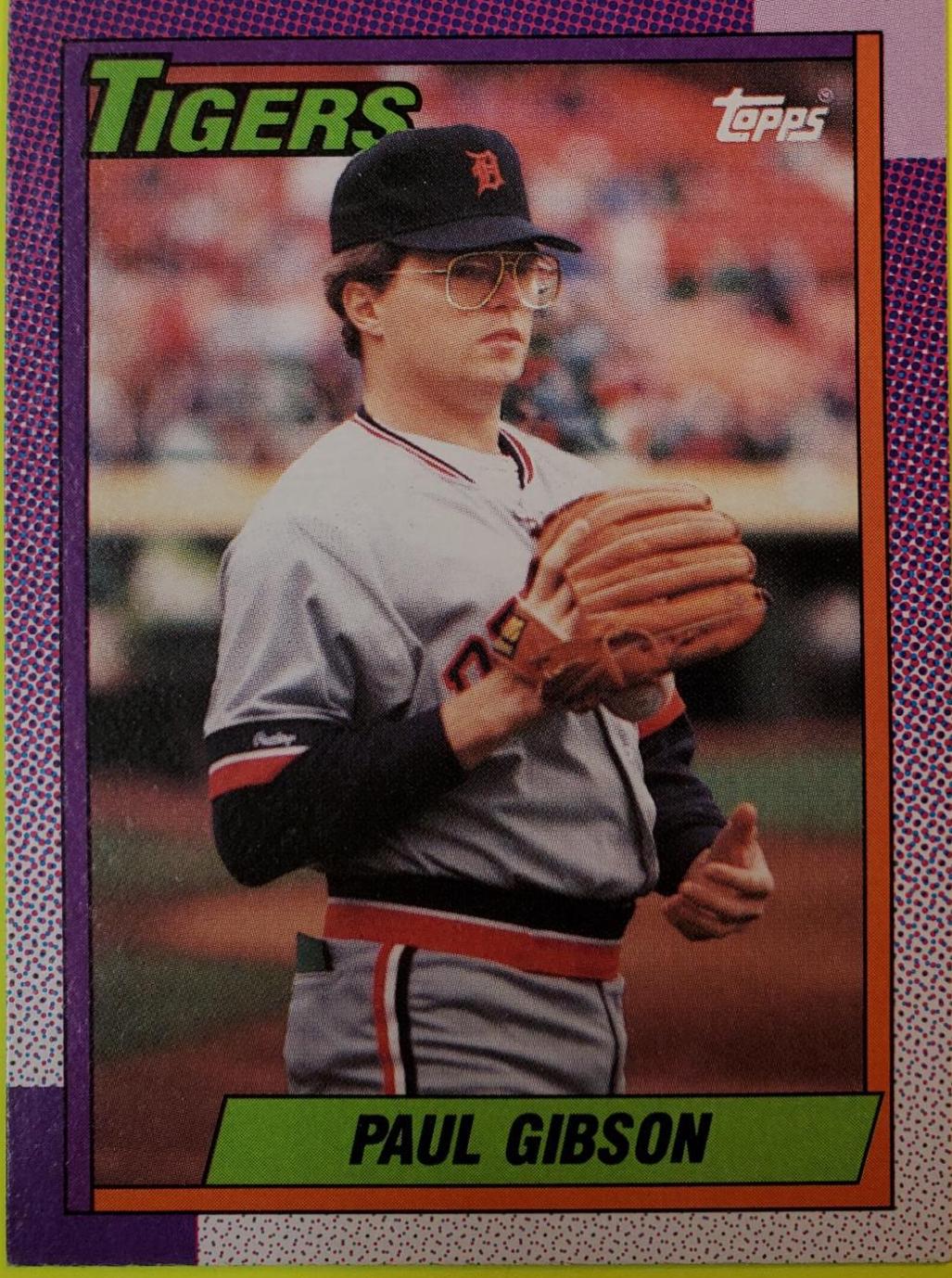 Paul Gibson #11 Baseball Cards 1990 Topps Tiffany