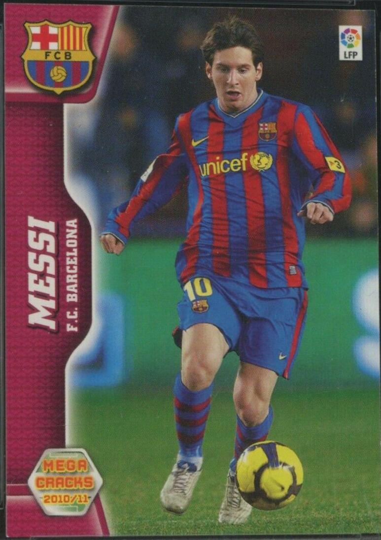 Lionel Messi #69 Soccer Cards 2010 Panini Mega Cracks La Liga