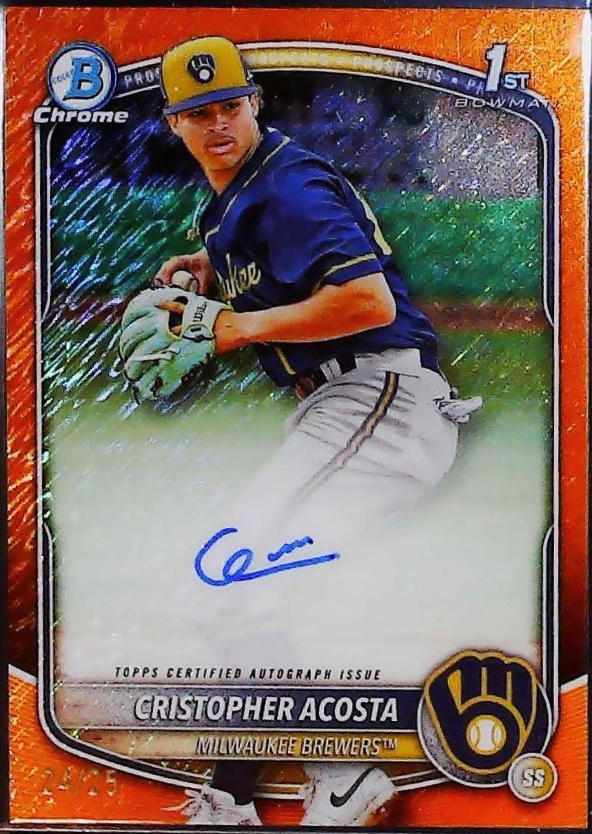 Cristopher Acosta [Orange Shimmer Refractor] #CPA-CAC