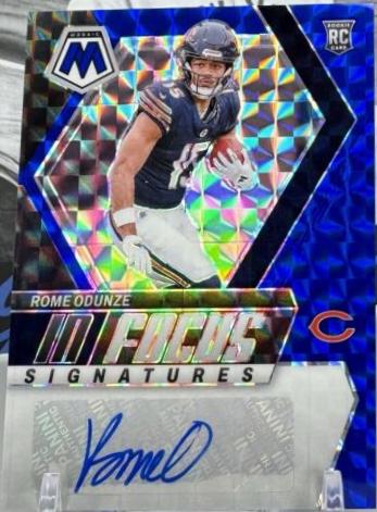 Rome Odunze [Blue] #IF-ROE Prices | 2024 Panini Mosaic In Focus