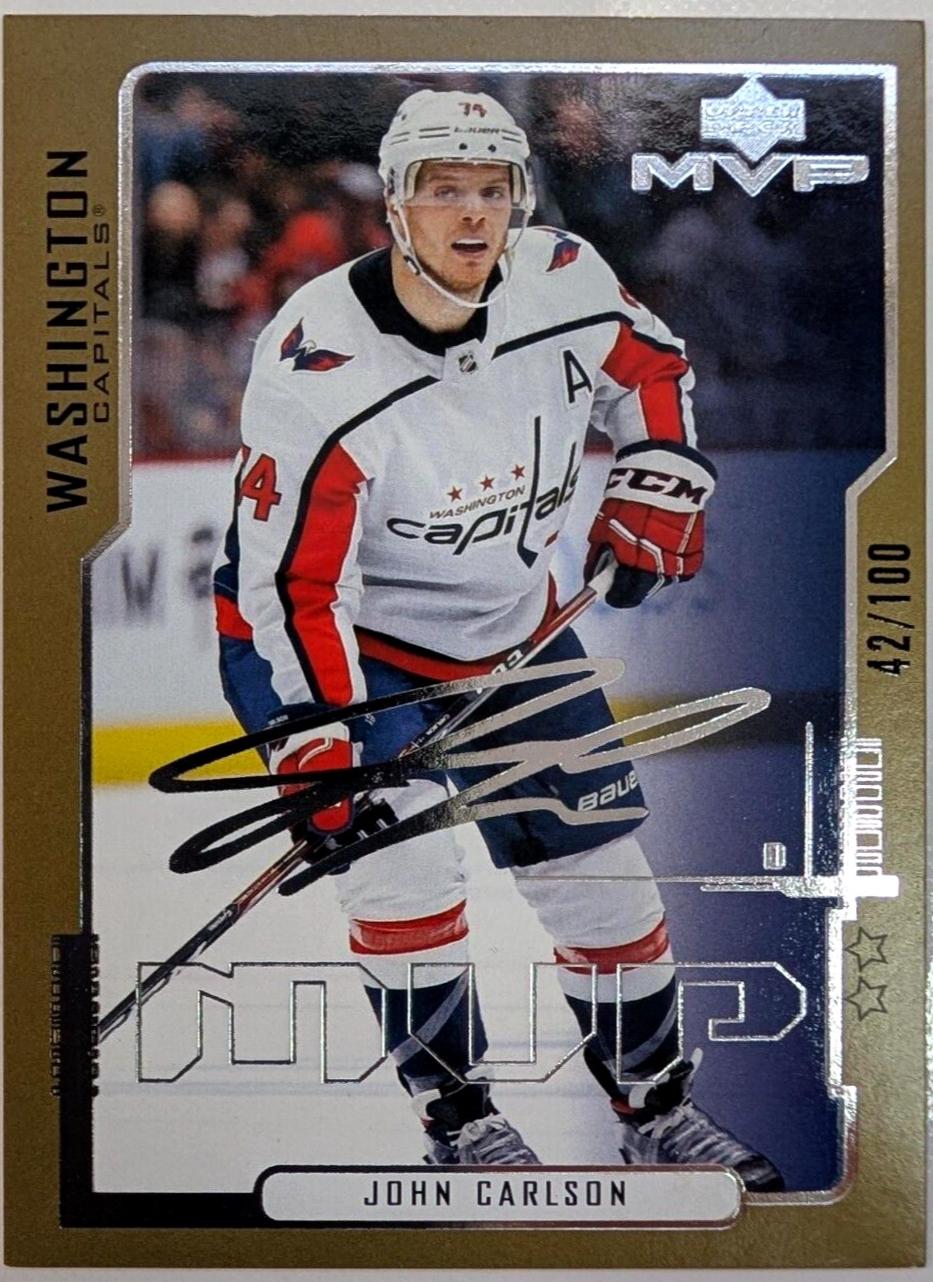 John Carlson #34 2020 Upper Deck MVP 20th Anniversary Hockey