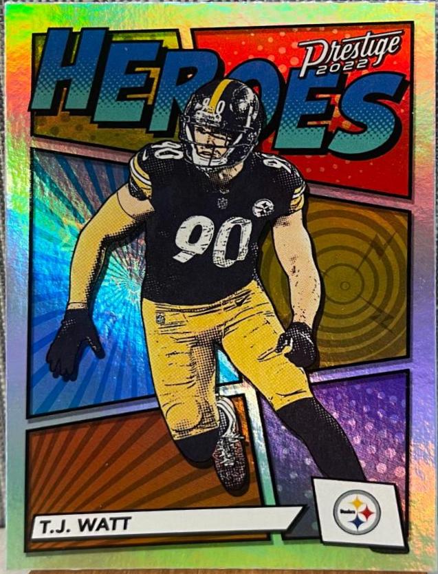 T. J. Watt #H-13 Football Cards 2022 Panini Prestige Heroes