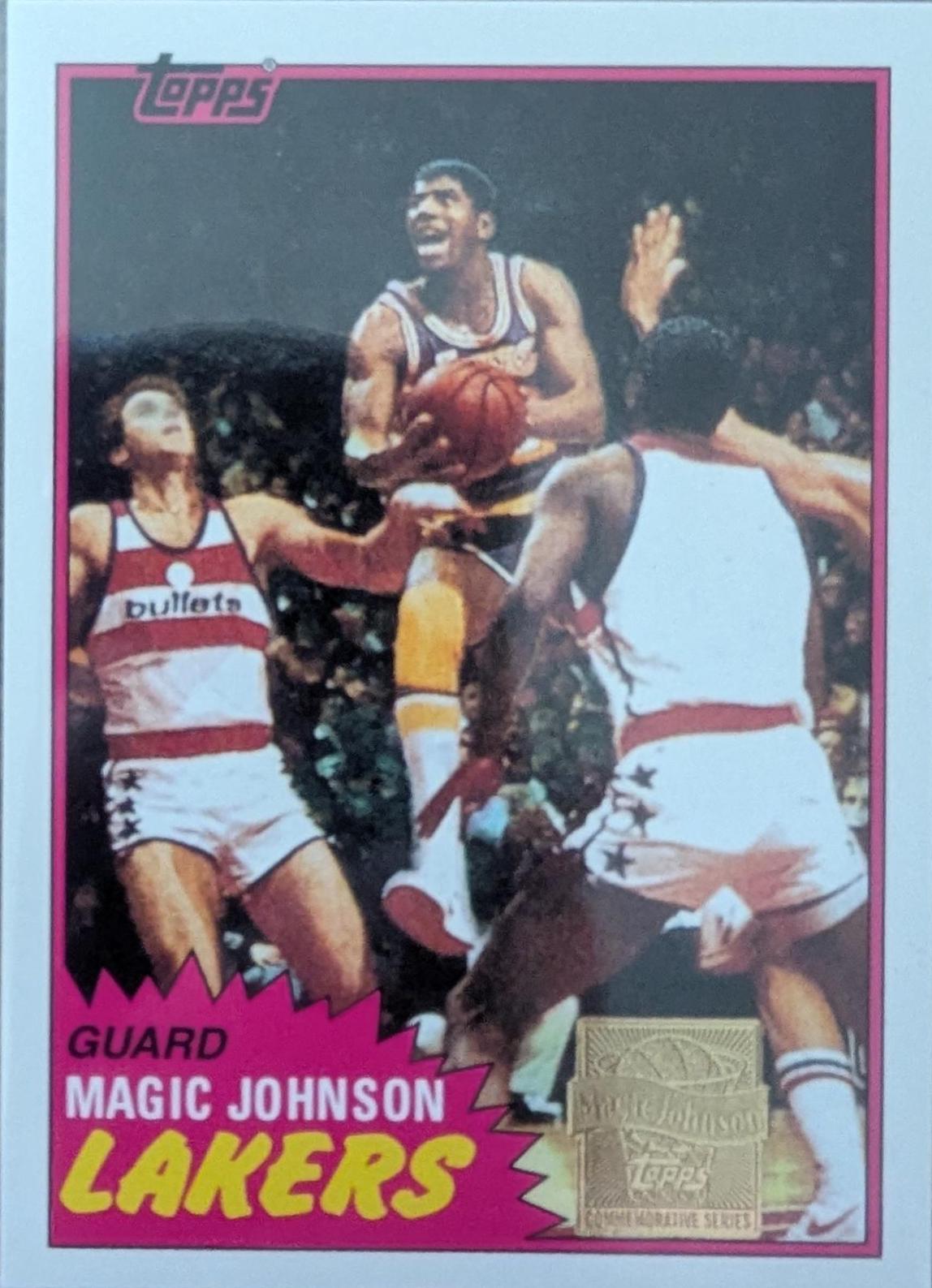 Magic Johnson #3 Basketball Cards 2000 Topps Magic Johnson Reprints