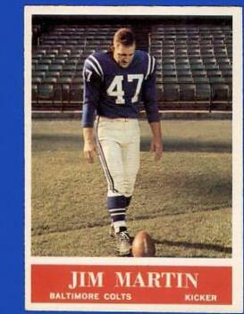 Jim Martin #5 Football Cards 1964 Philadelphia
