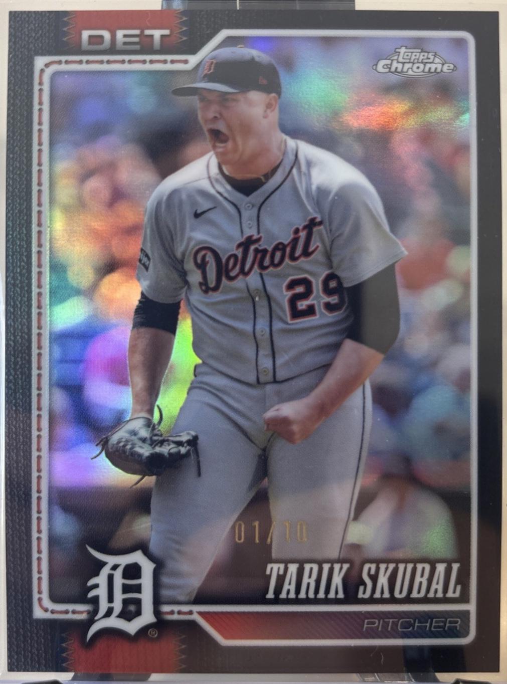 Tarik Skubal [Black Refractor] (2026 Topps Chrome)