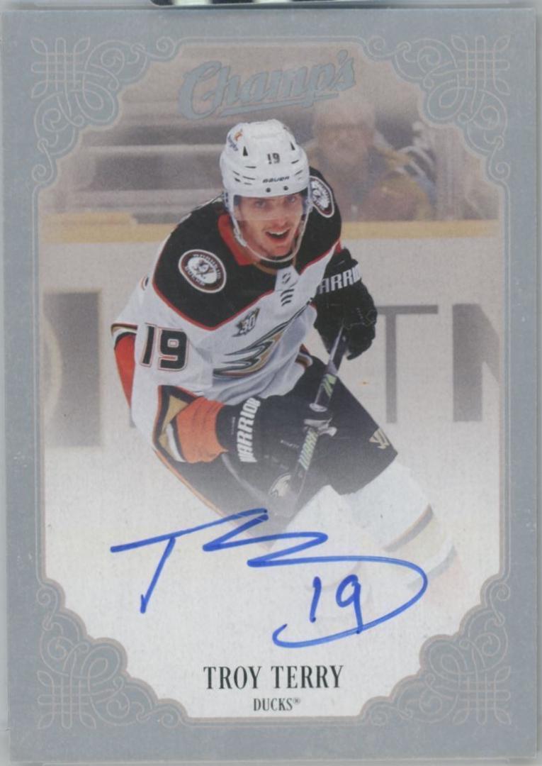 Troy Terry #C-TT 2023-24 Upper Deck Clear Cut Hockey Champs Autos