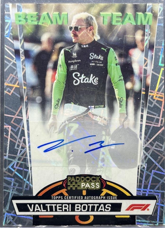 Valtteri Bottas #BTA-VBO Racing Cards 2024 Topps Paddock Pass Formula 1 Beam Team Autograph