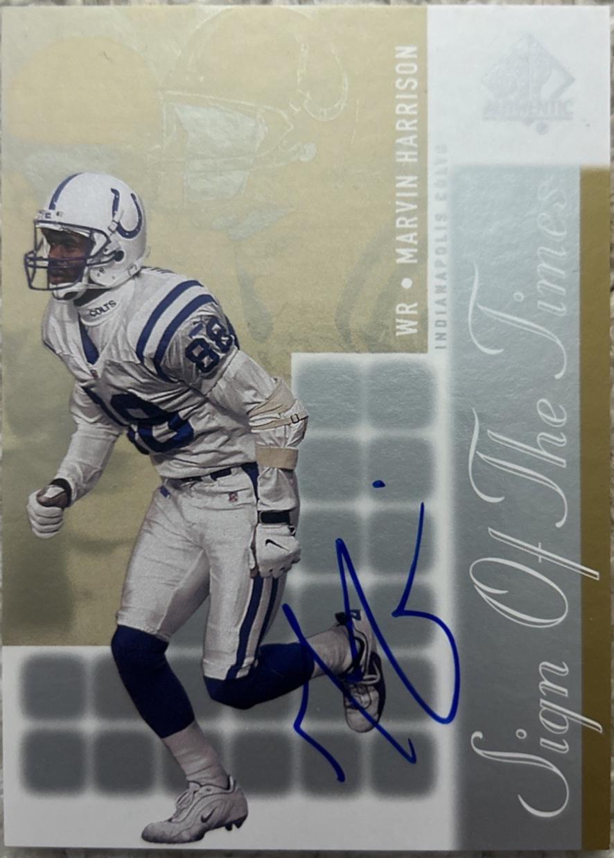 Marvin Harrison #MH 2000 Sp Authentic Sign Of The Times Football