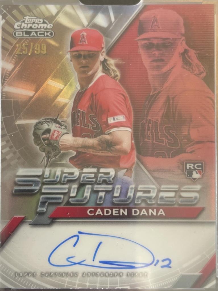 Caden Dana #FSA-CD Baseball Cards 2025 Topps Chrome Black Super Futures Autograph