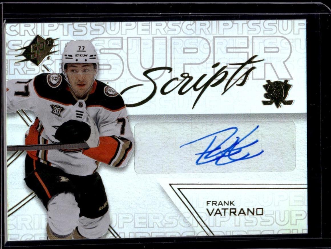 Frank Vatrano #SS-FV Hockey Cards 2024 SPx SuperScripts