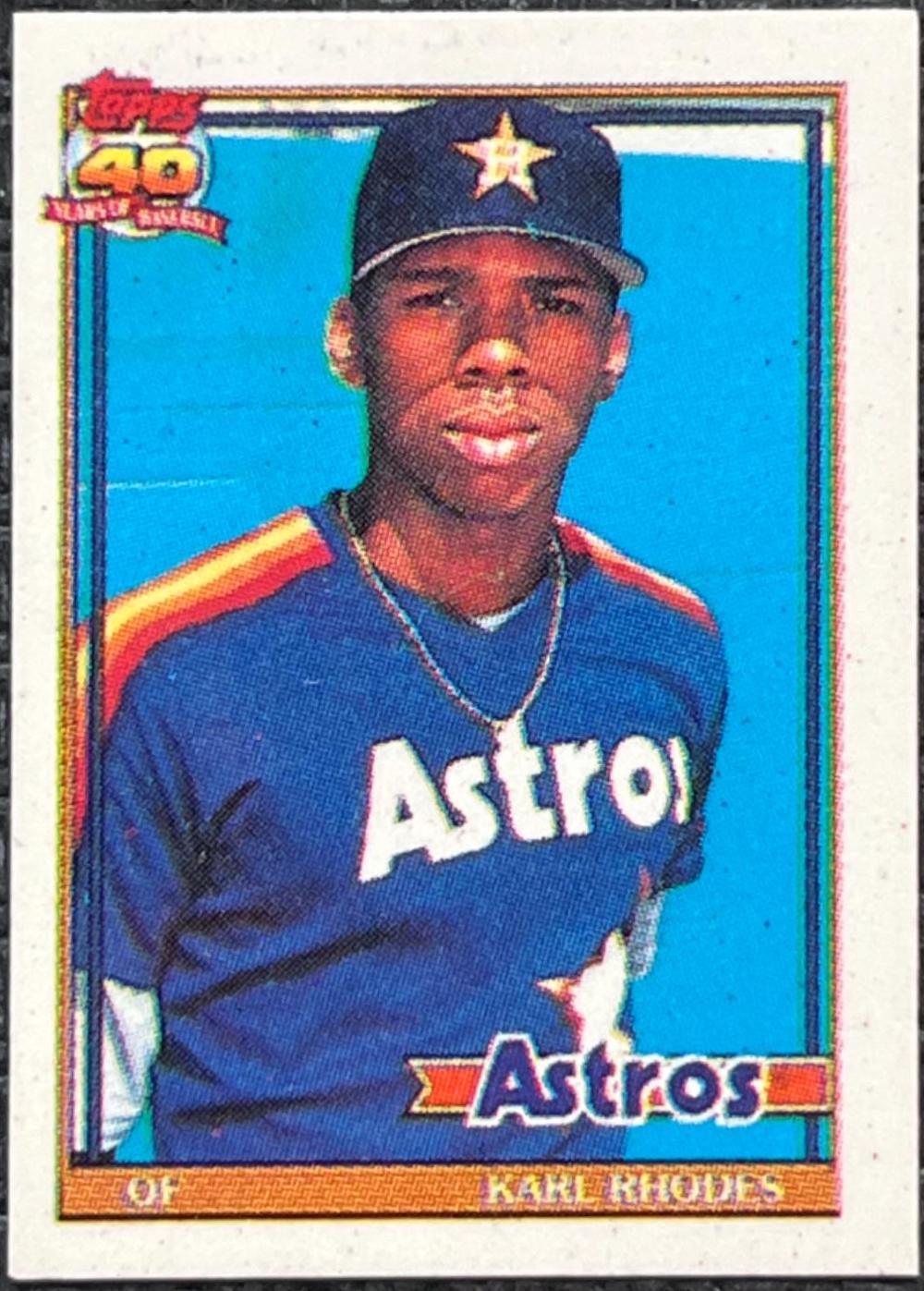 Karl Rhodes #516 Baseball Cards 1991 Topps Micro