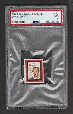 Jim Pappin #43 Hockey Cards 1970 Colgate Stamps