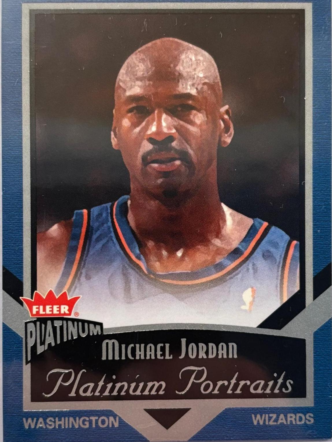 Michael Jordan #PP15 Basketball Cards 2002 Fleer Platinum Platinum Portraits