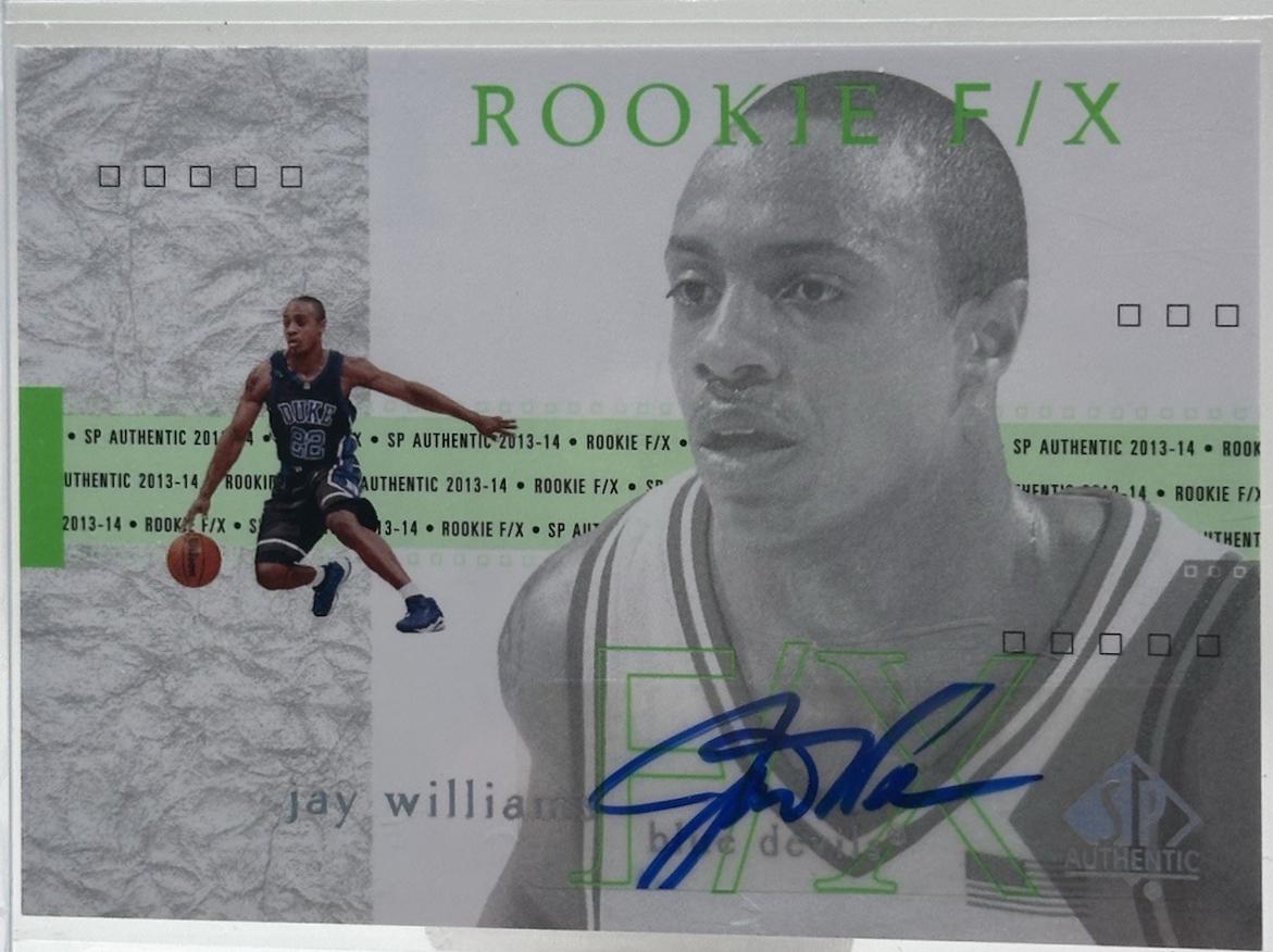 Jay Williams 2001 SP Rookie FX Autograph #73 2013 Sp Authentic Basketball