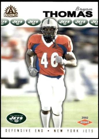 Bryan Thomas #198 Football Cards 2002 Pacific Adrenaline