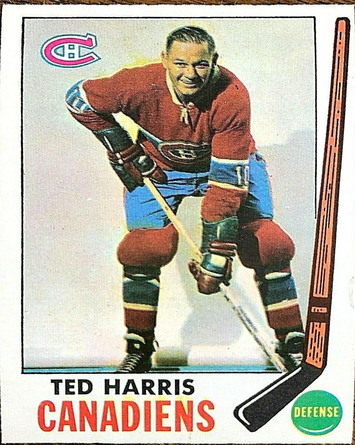 Ted Harris #2 Hockey Cards 1969 O-Pee-Chee
