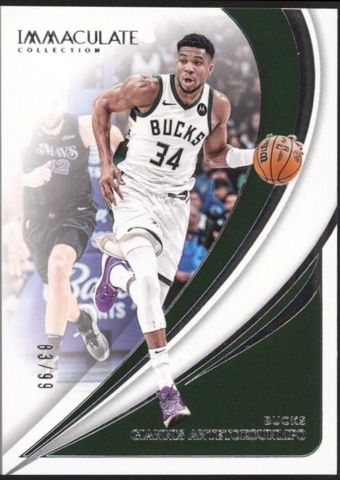 Giannis Antetokounmpo #83 Basketball Cards 2023 Panini Immaculate
